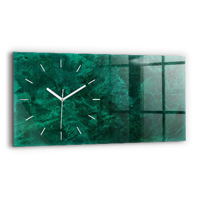Glass wall clock rectangular Emerald wall
