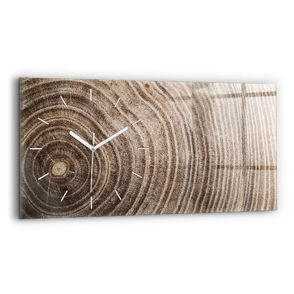 Glass wall clock rectangular Trunk