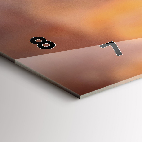 Glass wall clock rectangular A glass of wine