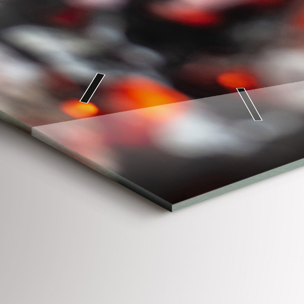 Glass wall clock rectangular Grate