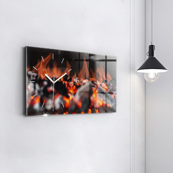 Glass wall clock rectangular Grate