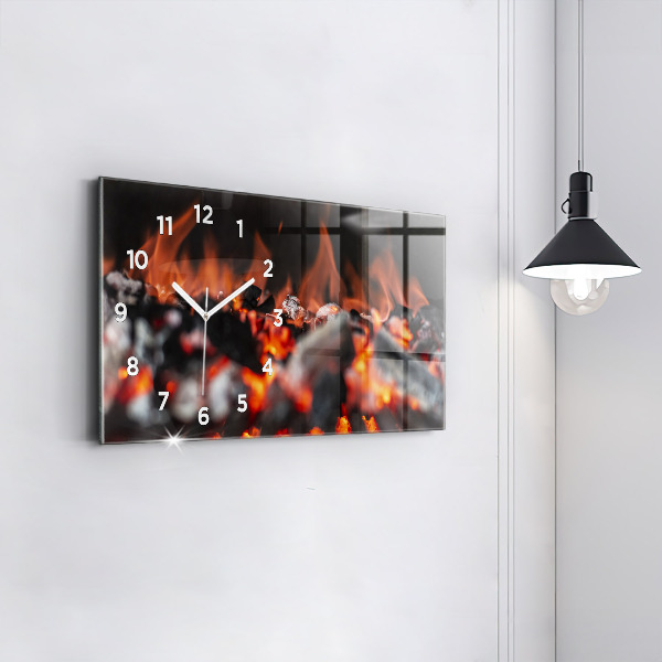 Glass wall clock rectangular Grate