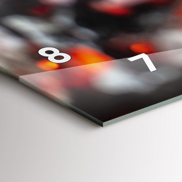 Glass wall clock rectangular Grate