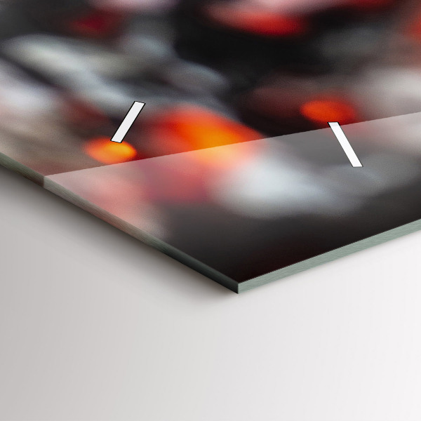 Glass wall clock rectangular Grate