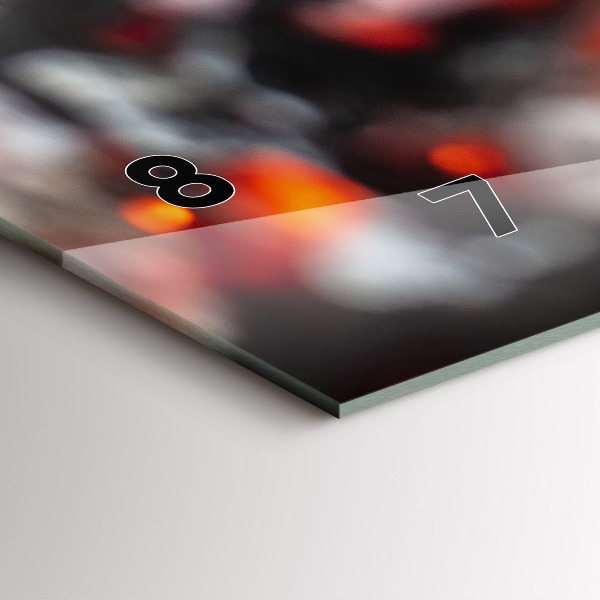 Glass wall clock rectangular Grate