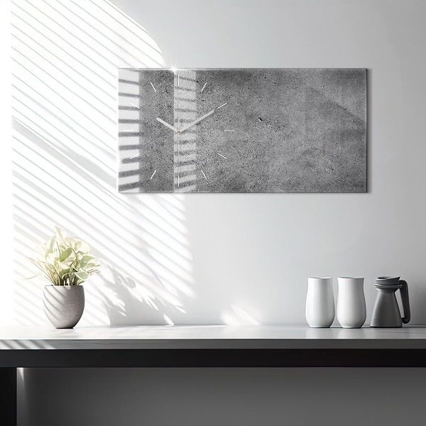 Glass wall clock rectangular Industrial wall