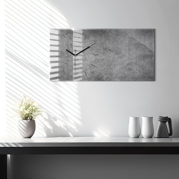 Glass wall clock rectangular Industrial wall