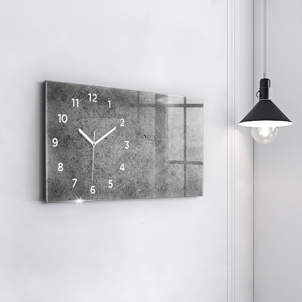 Glass wall clock rectangular Industrial wall