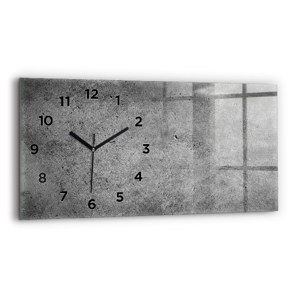 Glass wall clock rectangular Industrial wall