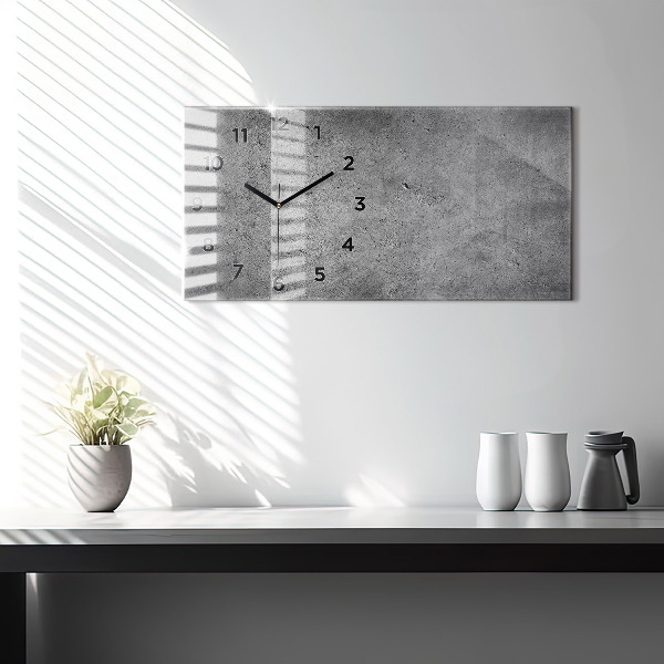 Glass wall clock rectangular Industrial wall