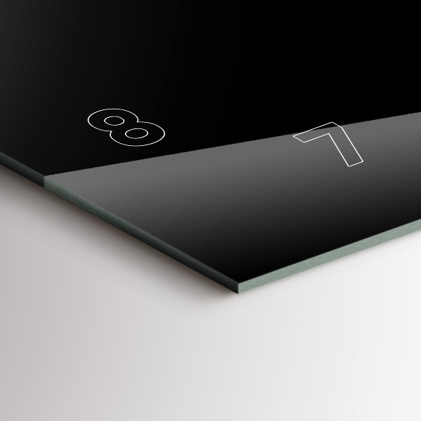 Glass wall clock rectangular Lemons