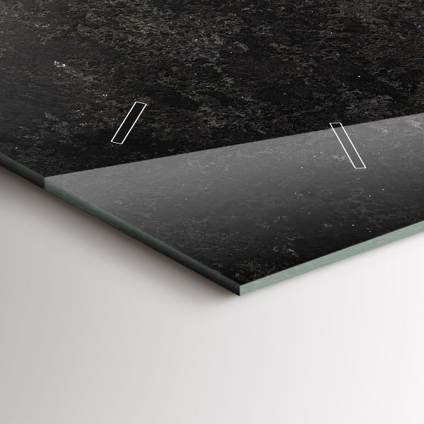 Glass wall clock rectangular Heart of peppers