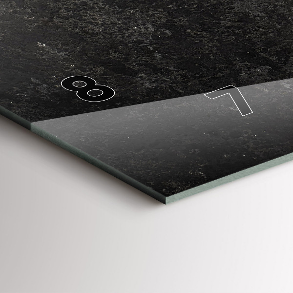 Glass wall clock rectangular Heart of peppers