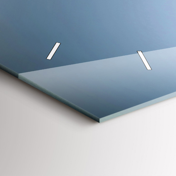 Glass wall clock rectangular Glass of wine