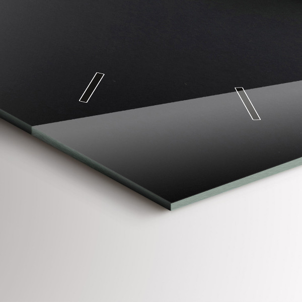 Glass wall clock rectangular A cup of coffee