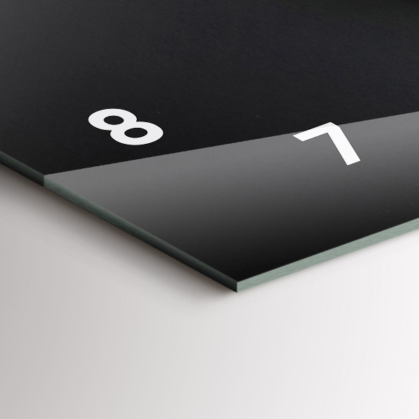 Glass wall clock rectangular A cup of coffee