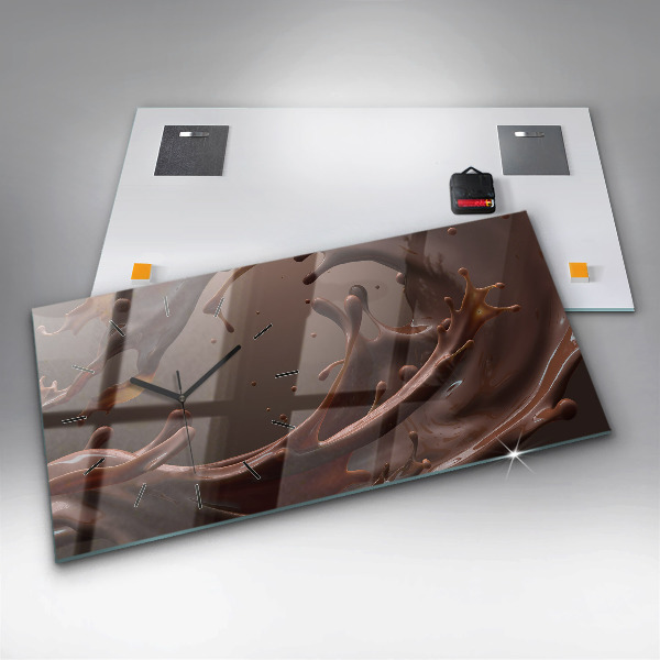 Glass wall clock rectangular Cocoa