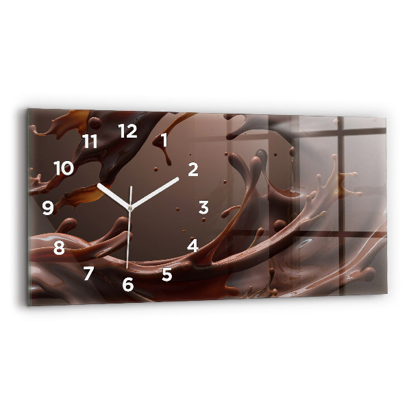 Glass wall clock rectangular Cocoa