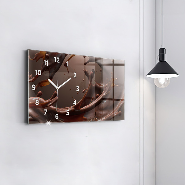 Glass wall clock rectangular Cocoa