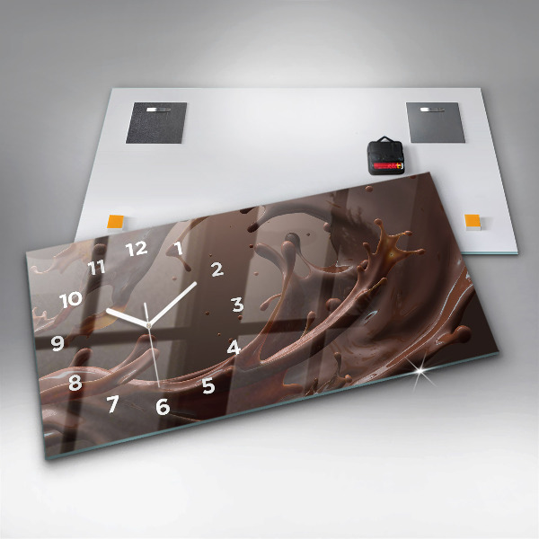 Glass wall clock rectangular Cocoa