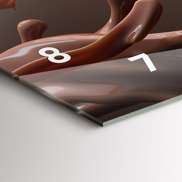 Glass wall clock rectangular Cocoa