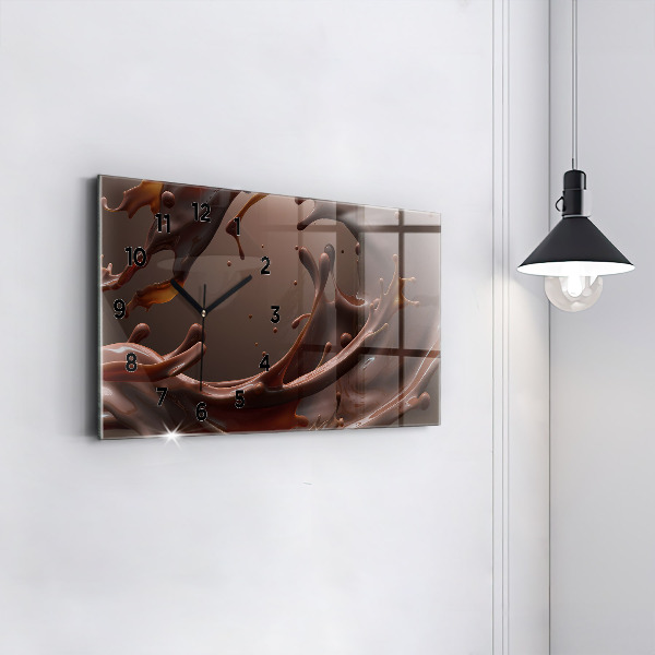 Glass wall clock rectangular Cocoa