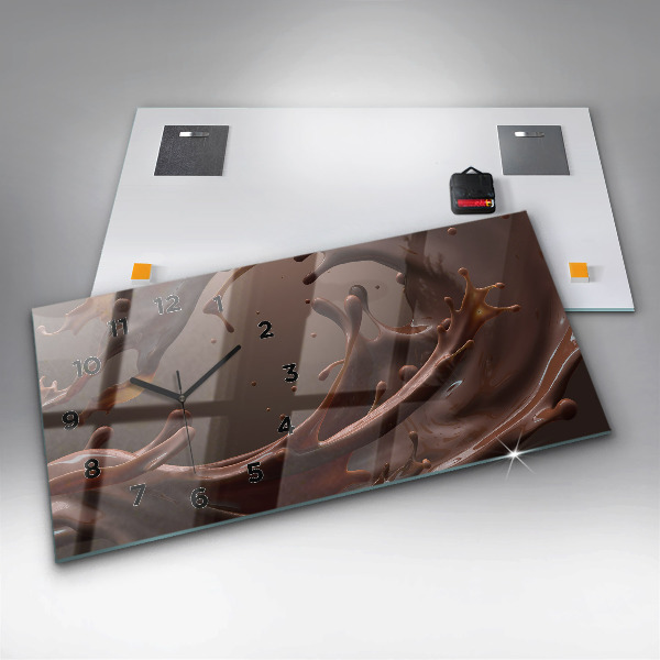 Glass wall clock rectangular Cocoa