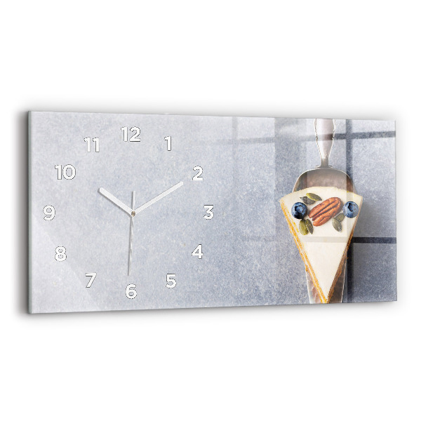 Glass wall clock rectangular A piece of cake
