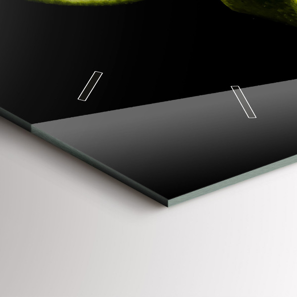 Glass wall clock rectangular Limes