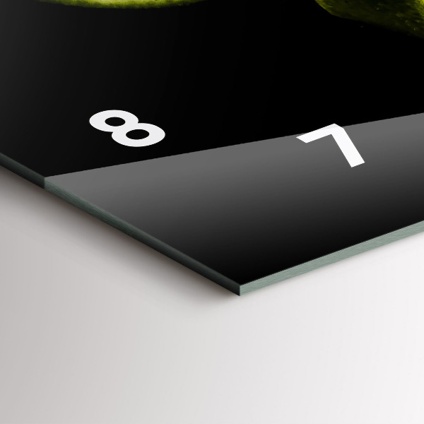 Glass wall clock rectangular Limes