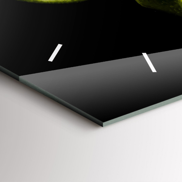 Glass wall clock rectangular Limes