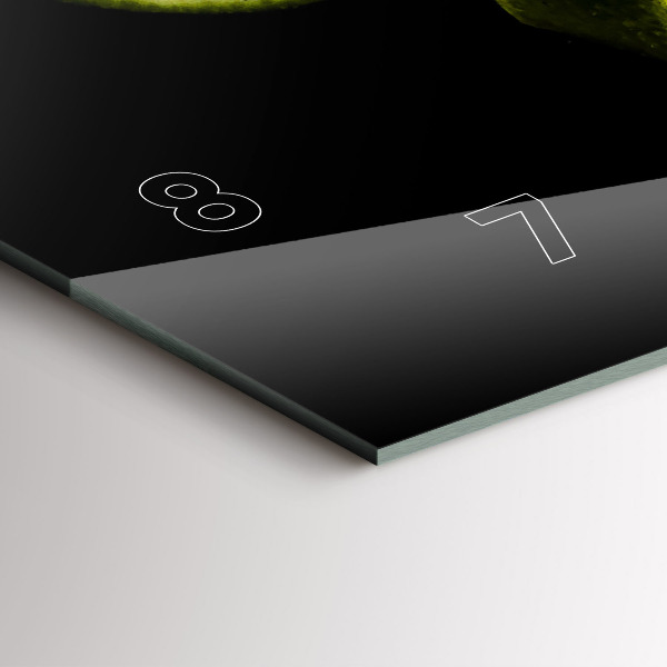 Glass wall clock rectangular Limes