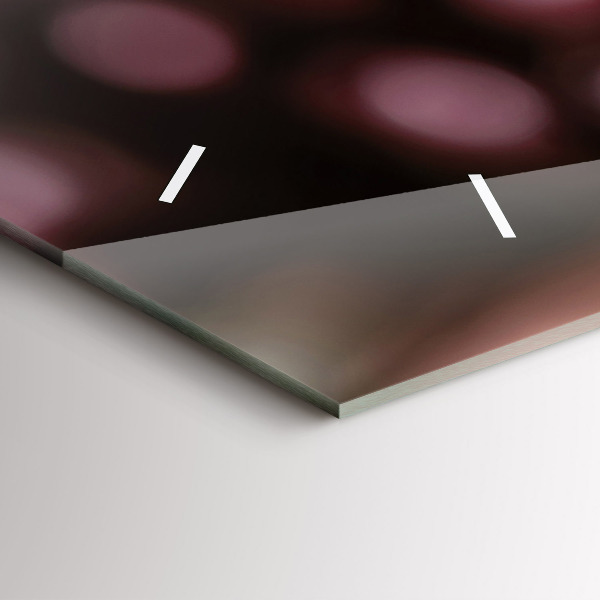 Glass wall clock rectangular A glass of red wine