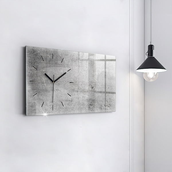Glass wall clock rectangular Raw wall
