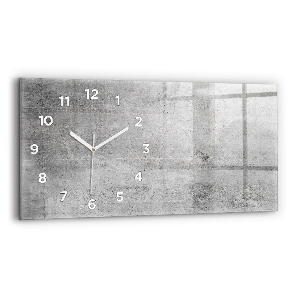 Glass wall clock rectangular Raw wall