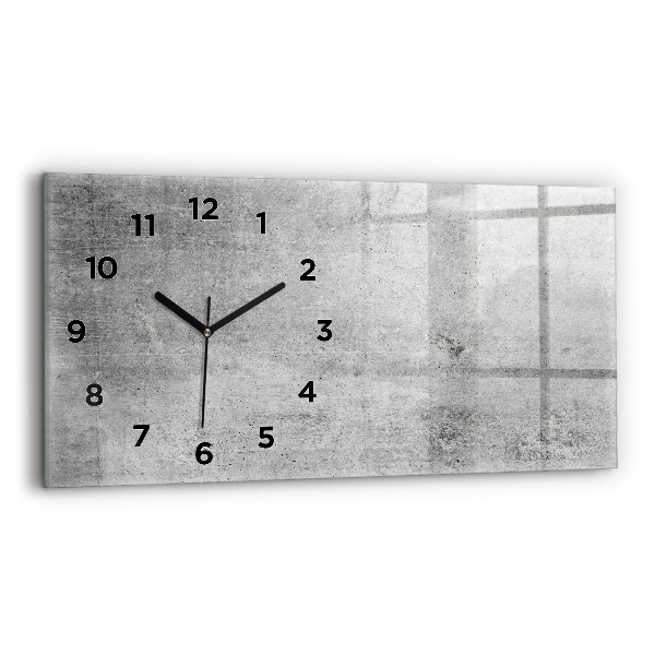 Glass wall clock rectangular Raw wall