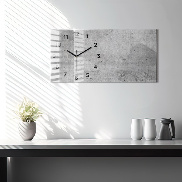 Glass wall clock rectangular Raw wall