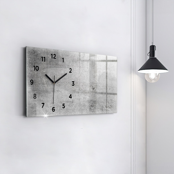 Glass wall clock rectangular Raw wall