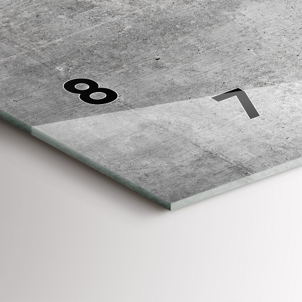 Glass wall clock rectangular Raw wall