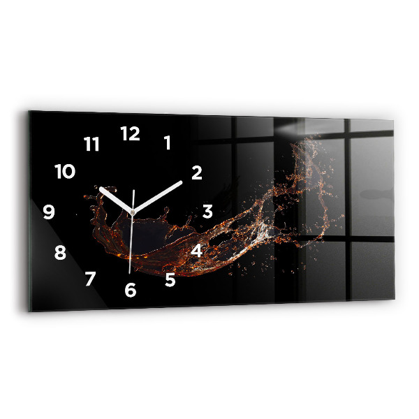 Glass wall clock rectangular Spilled drink