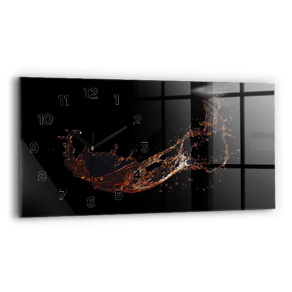 Glass wall clock rectangular Spilled drink