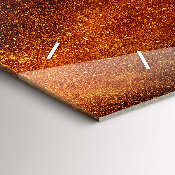 Glass wall clock rectangular Chili peppers