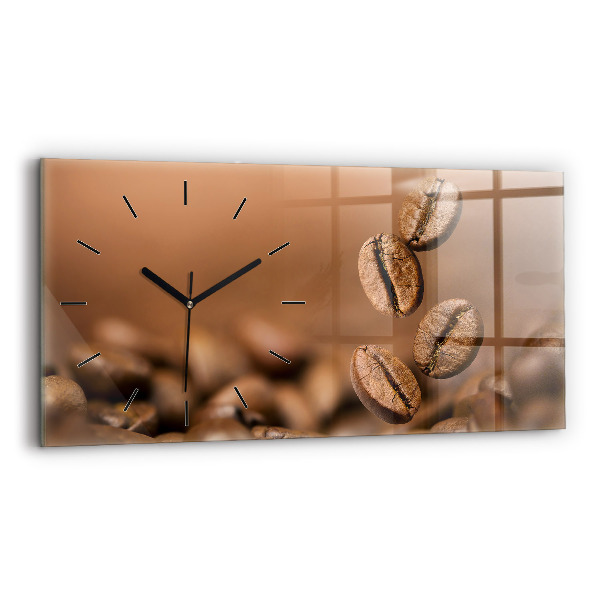 Glass wall clock rectangular Abstract colors