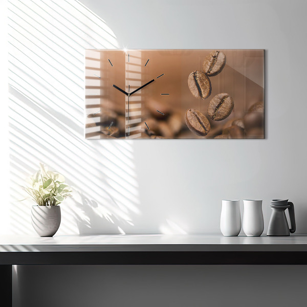 Glass wall clock rectangular Abstract colors