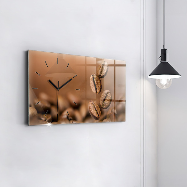 Glass wall clock rectangular Abstract colors