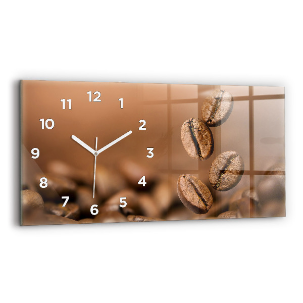 Glass wall clock rectangular Abstract colors