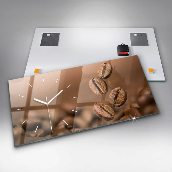 Glass wall clock rectangular Abstract colors