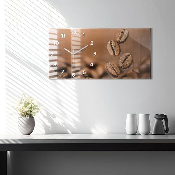 Glass wall clock rectangular Abstract colors