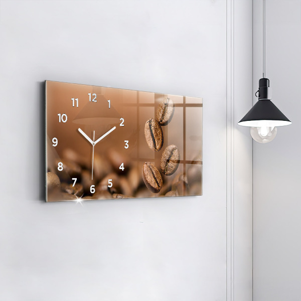 Glass wall clock rectangular Abstract colors