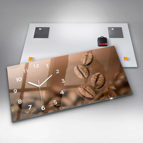Glass wall clock rectangular Abstract colors